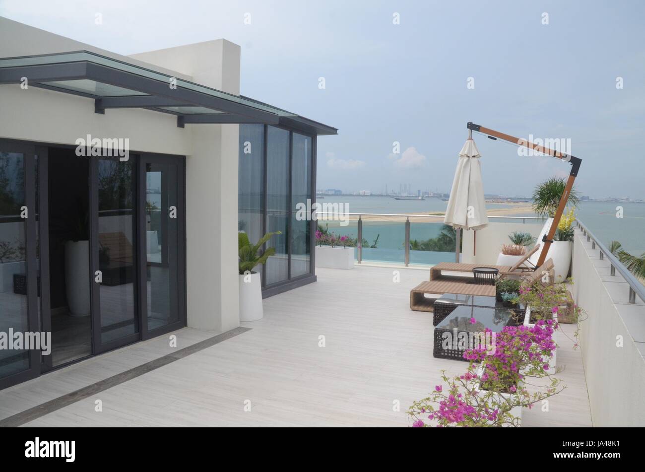 Forest City, in Johor Bahru, Malaysia. View from luxury villa Stock Photo Alamy