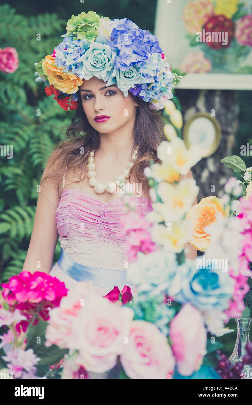 Vintage tea party styled shoot Stock Photo