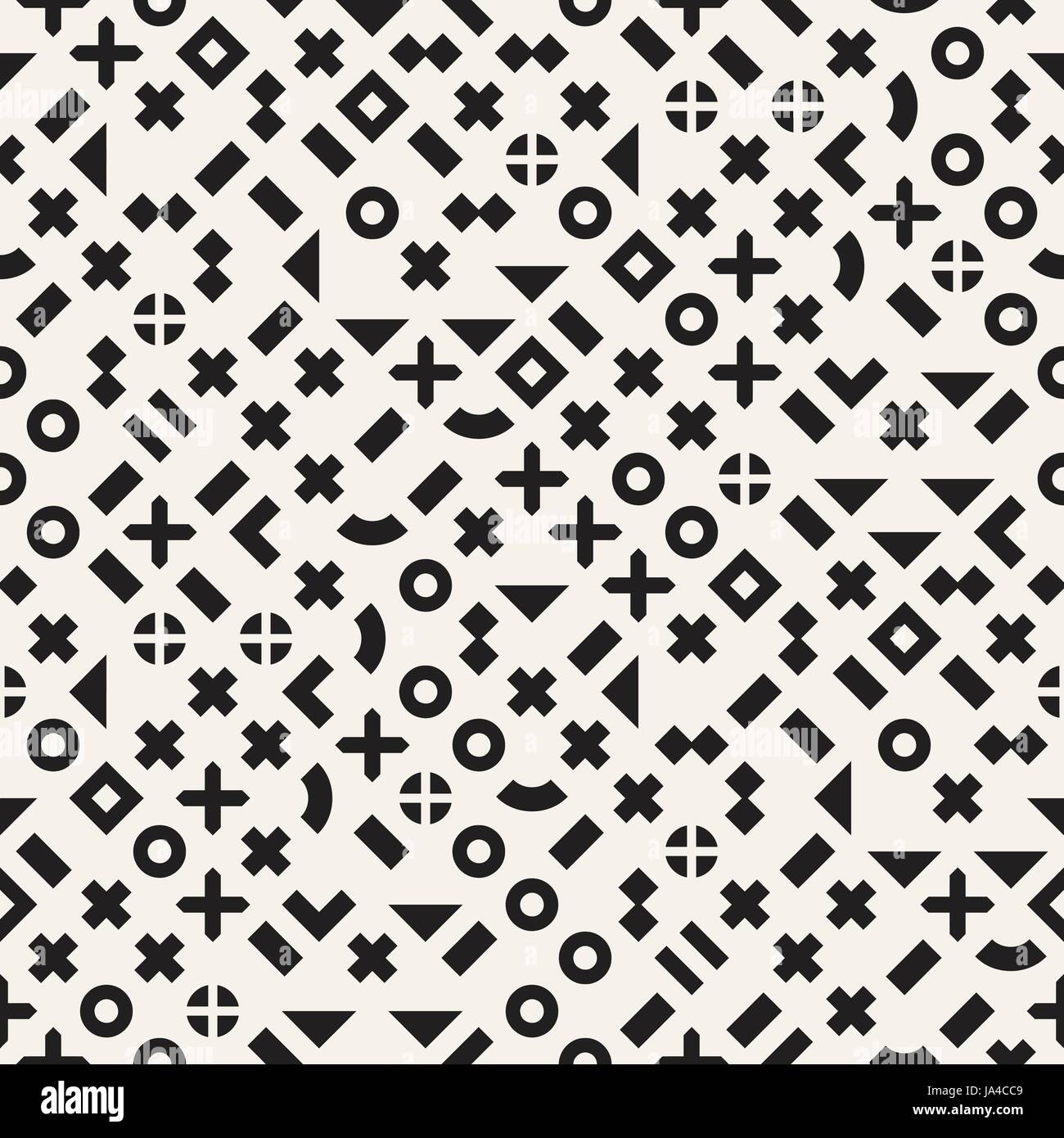 Vector random shapes seamless pattern. Modern stylish irregular texture ...