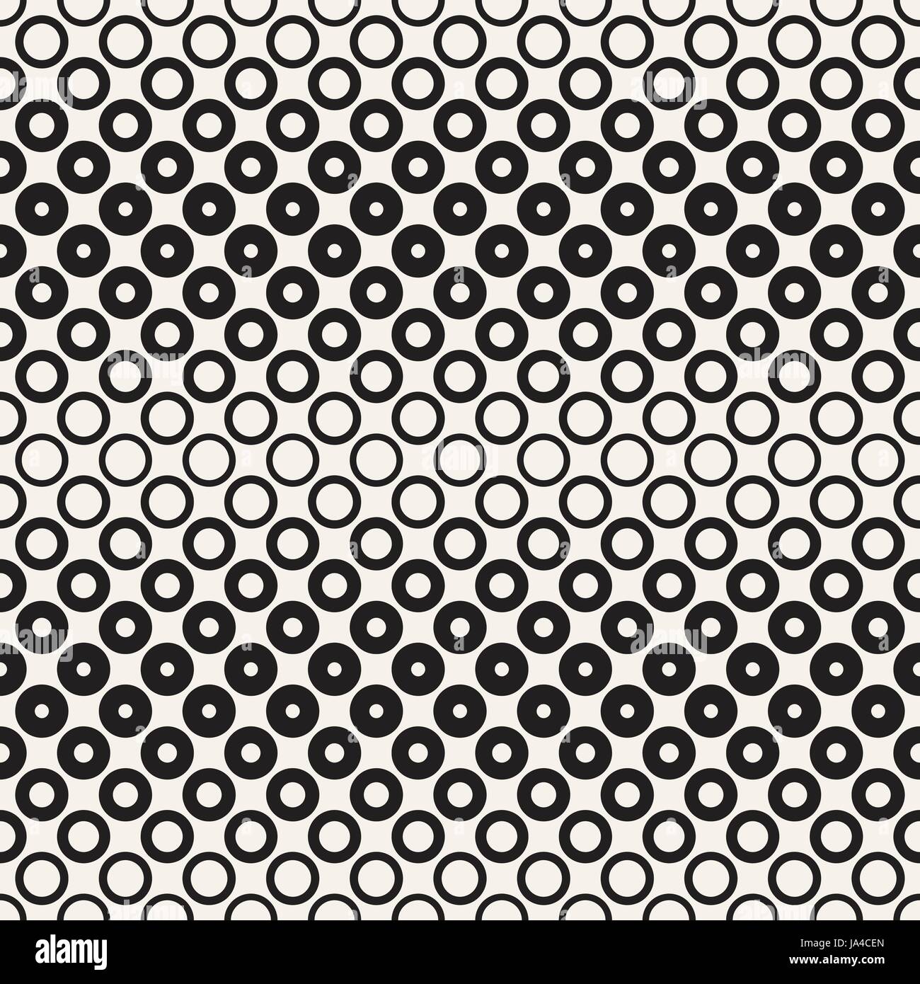Abstract black and white ring pattern background. Seamless geometric ...