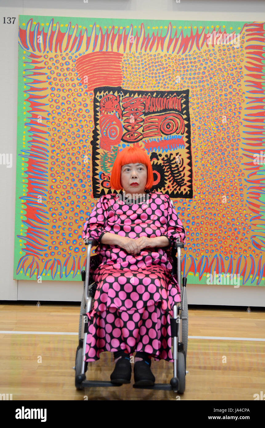 YAYOI KUSAMA - photographed in front of Exhibit no.137 - Space