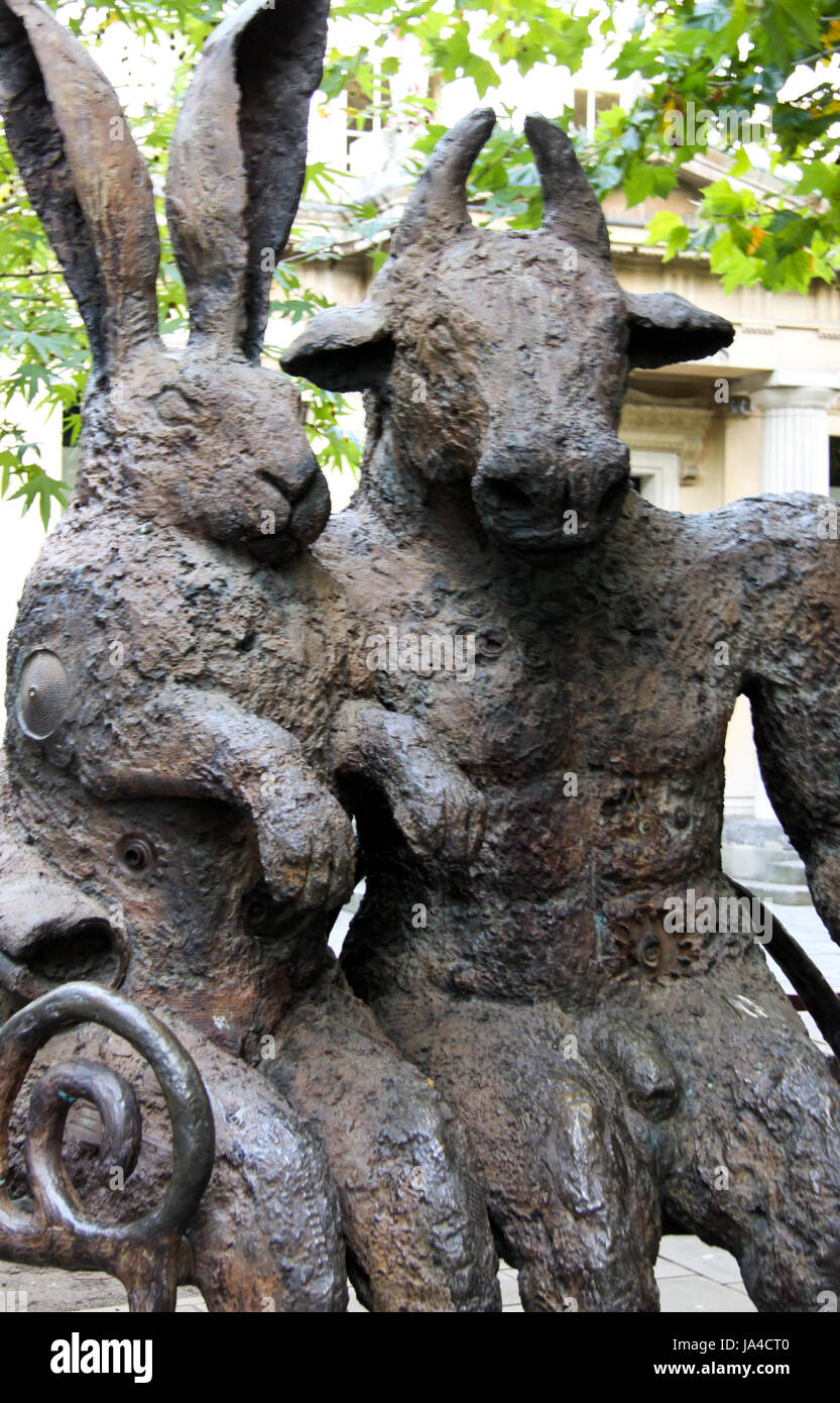 Hare and the Minotaur bronze sculpture, Cheltenham Stock Photo Alamy