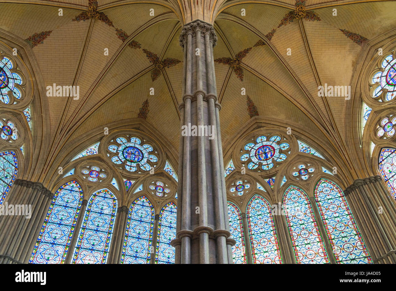 Chapter House Salisbury Cathedral Wiltshire UK Stock Photo