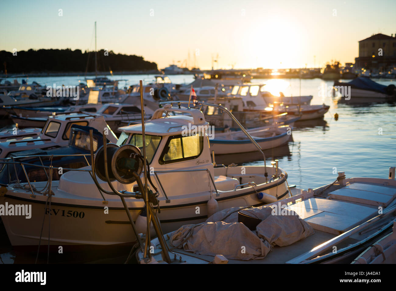 Fishing boats sea sunset hi-res stock photography and images - Alamy