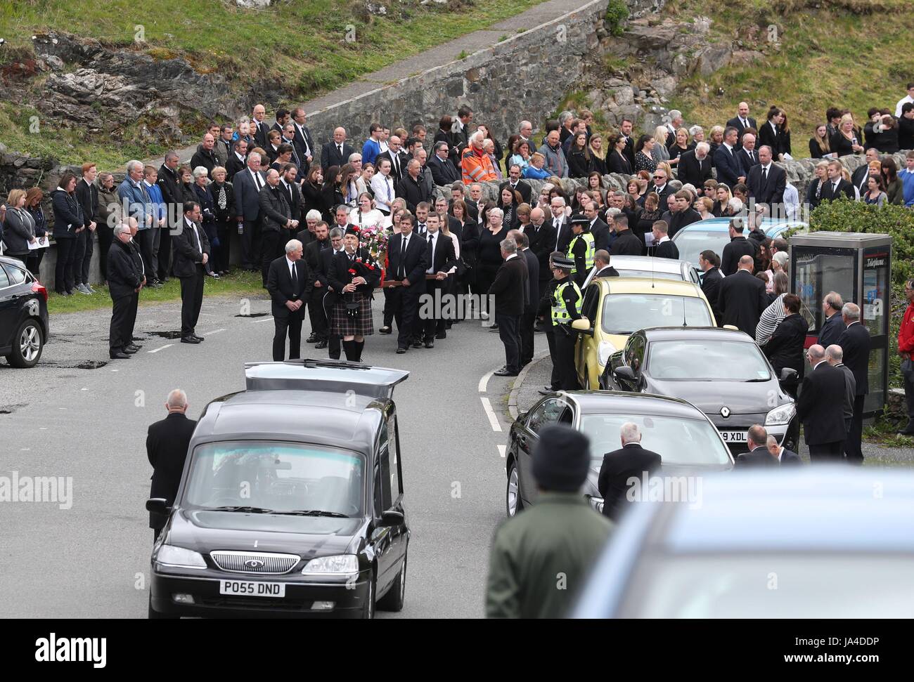 Mourners follow the funeral procession of Manchester bomb victim Eilidh