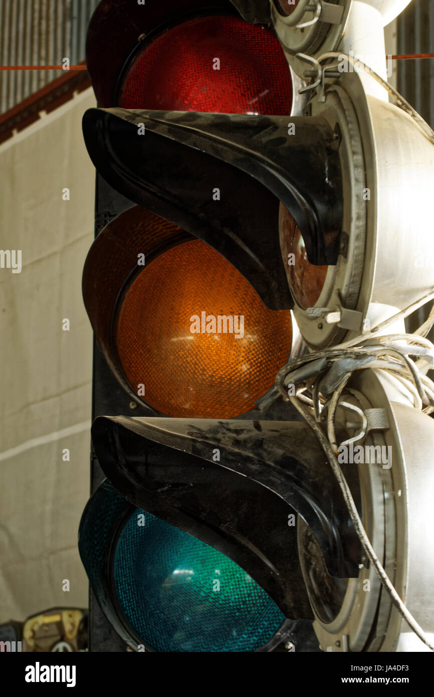 Photo of old traffic lights Stock Photo - Alamy