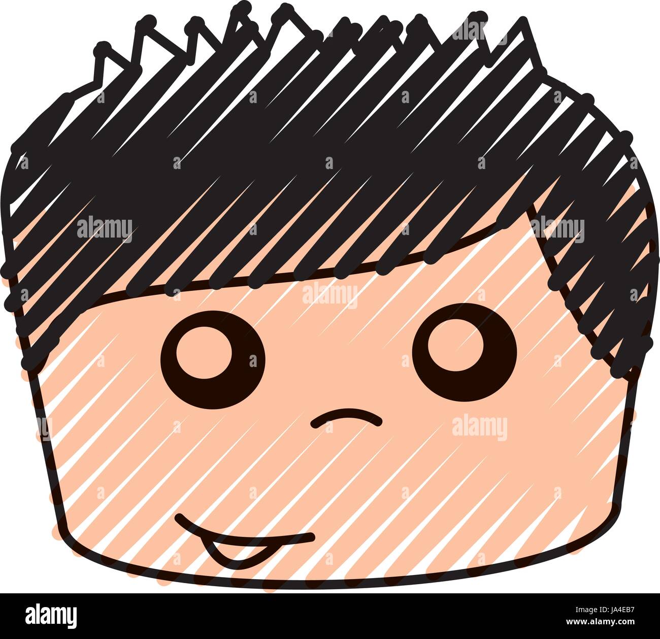 cute boy head drawing icon Stock Vector Image & Art - Alamy