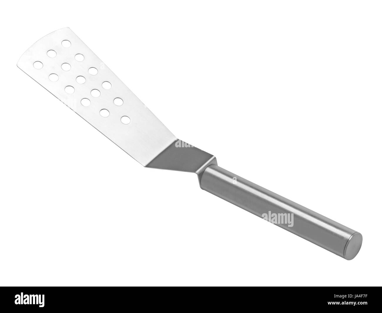 close up of a stainless steel spatula isolated Stock Photo Alamy