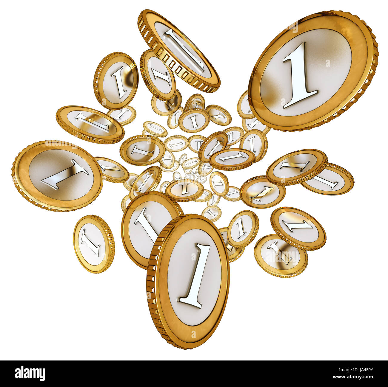 Euro Coins Raining Rain of coins hi-res stock photography and images - Alamy