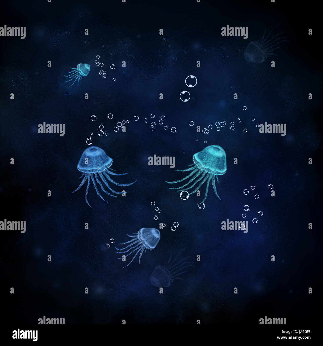 Underwater Bubbles Illustration Glow Drawing Photo Picture Stock Photo Alamy