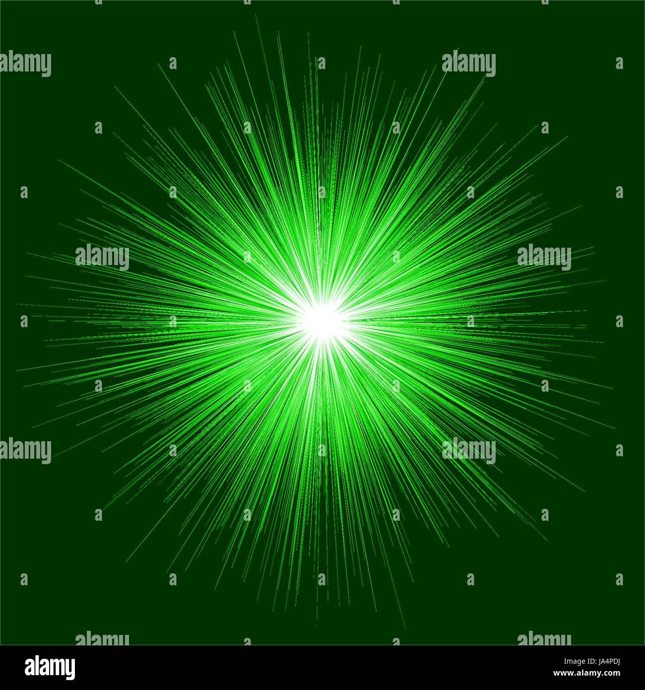 Green abstract explosion graphic background Stock Vector