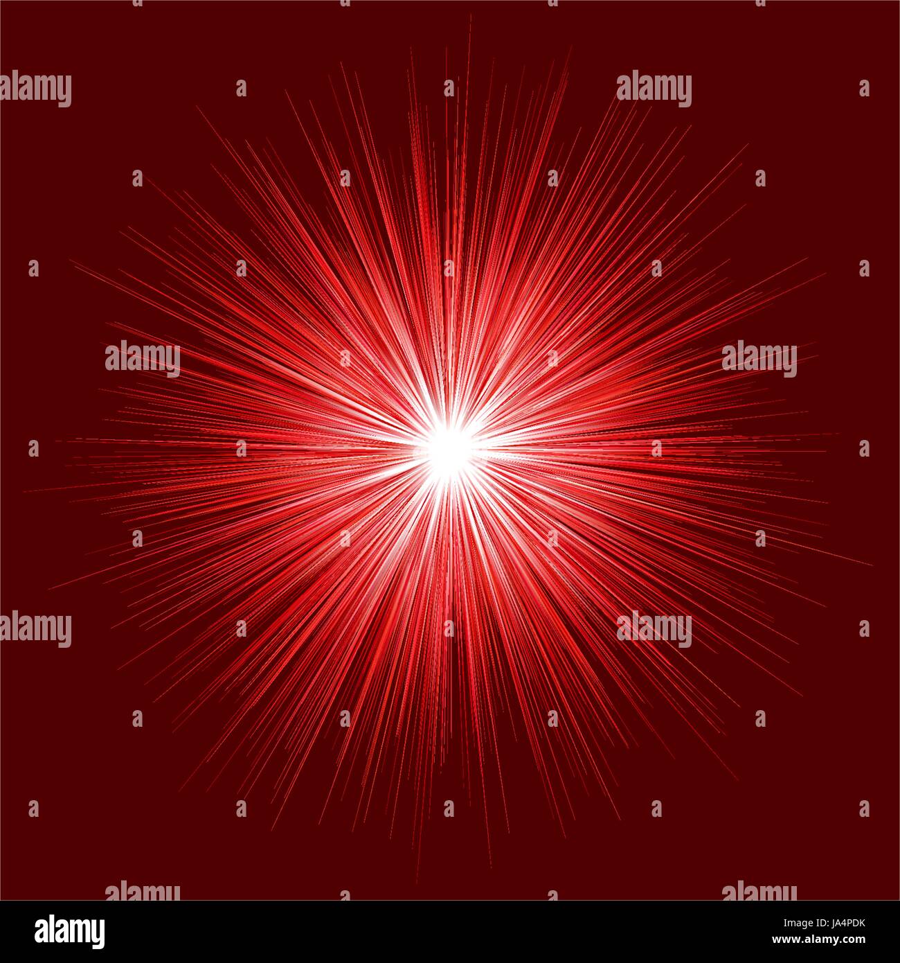Abstract red blast design on dark background Stock Vector Art