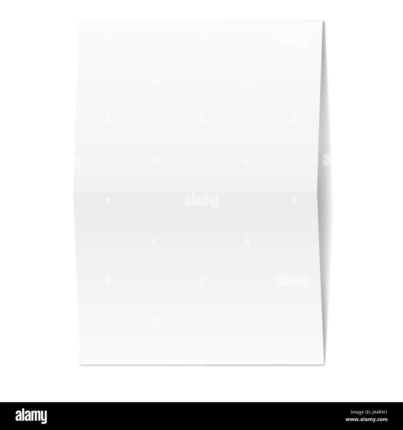 White blank paper. Illustration on white background for design Stock