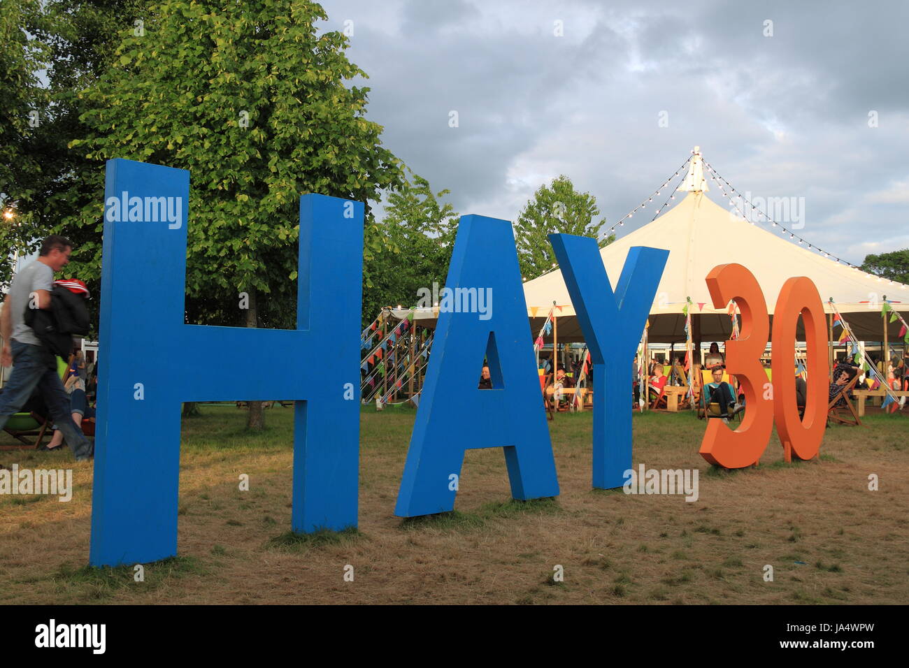 Hay 30th Anniversary, Hay Festival 2017, Hay-on-Wye, Brecknockshire, Powys, Wales, Great Britain, United Kingdom, UK, Europe Stock Photo