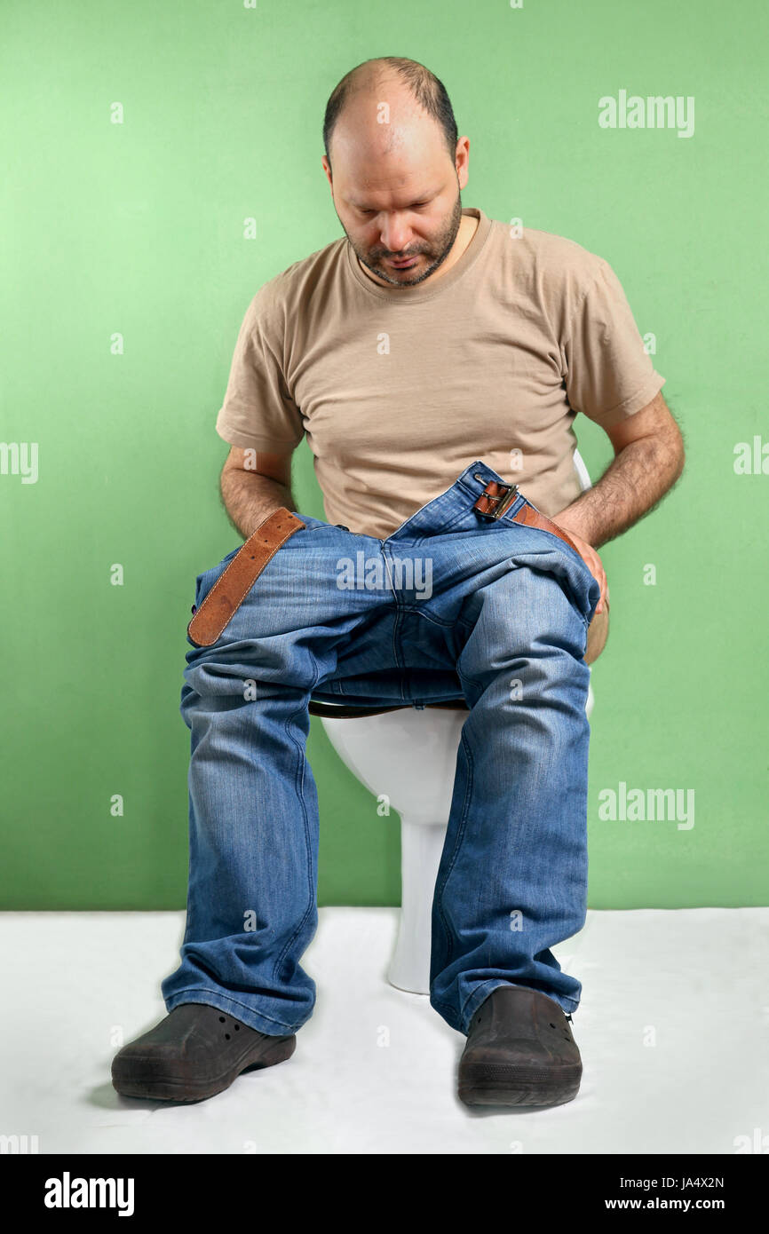 Pain Adult Toilet Adults Flu Stomach Sick Ill Man Diarrhea Diarrhoea Stock Photo Alamy