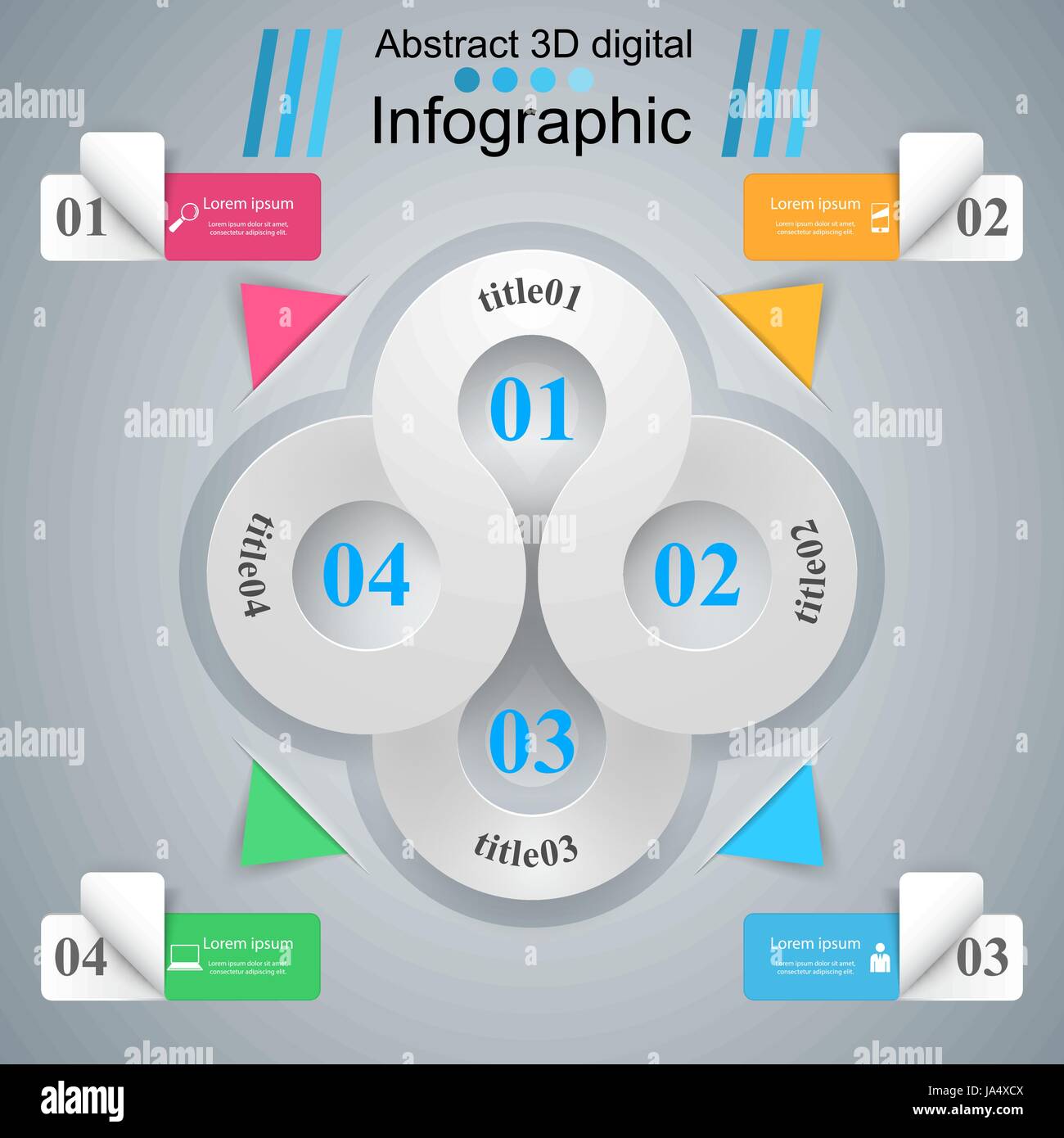 Abstract 3D digital illustration Infographic Stock Vector Image & Art ...