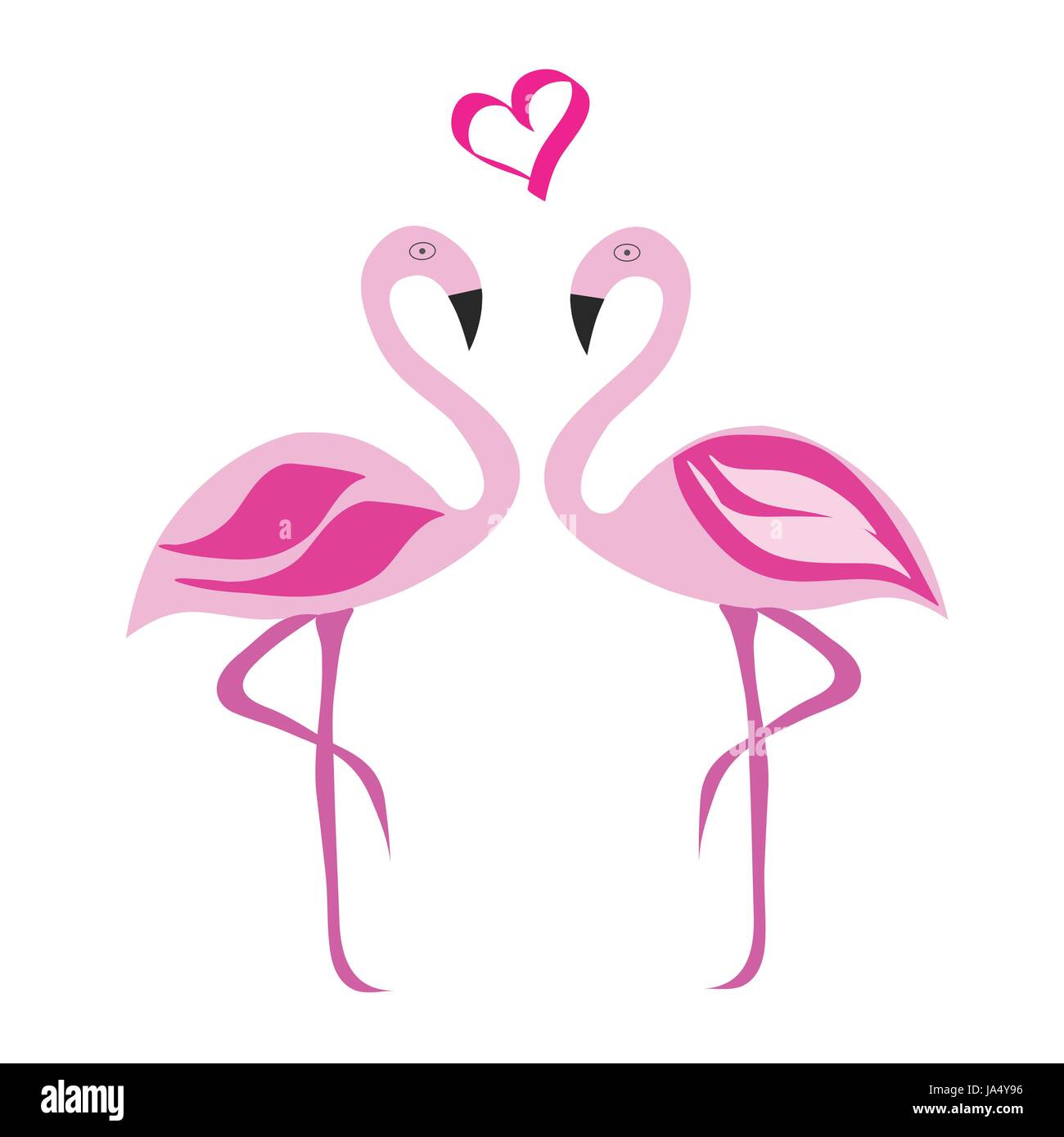 two flamingos in love vector illustration Stock Vector Image & Art - Alamy