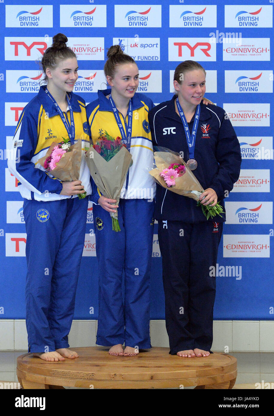 Ruby Bower (left to right), Silver medalist Ruby Bower, Gold medalist Lois Toulson ...
