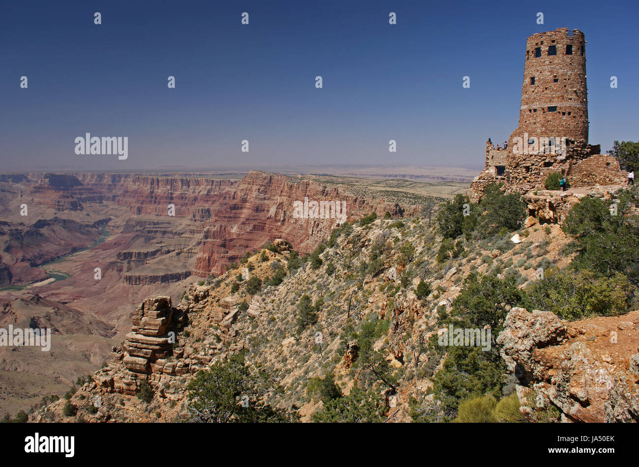 usa, america, arizona, watchtower, tower, tree, trees, desert, wasteland, Stock Photo