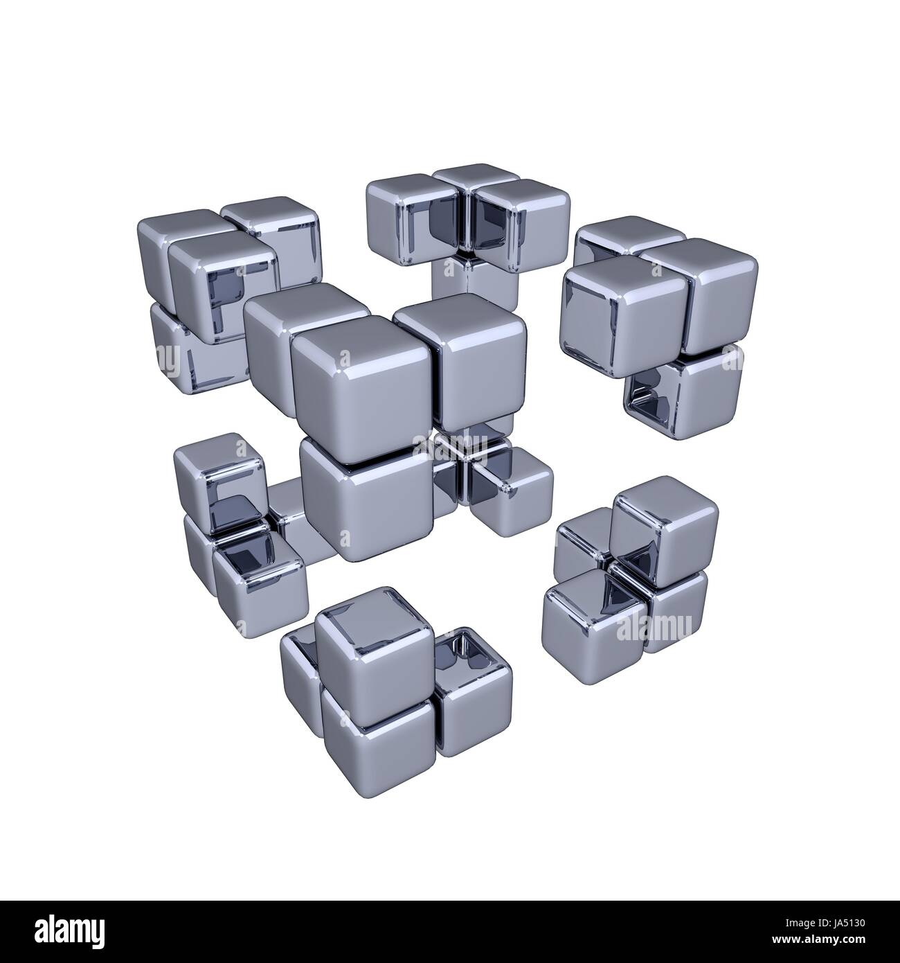 corners, create, establish, structure, make, cubes, order, isolated, model, Stock Photo