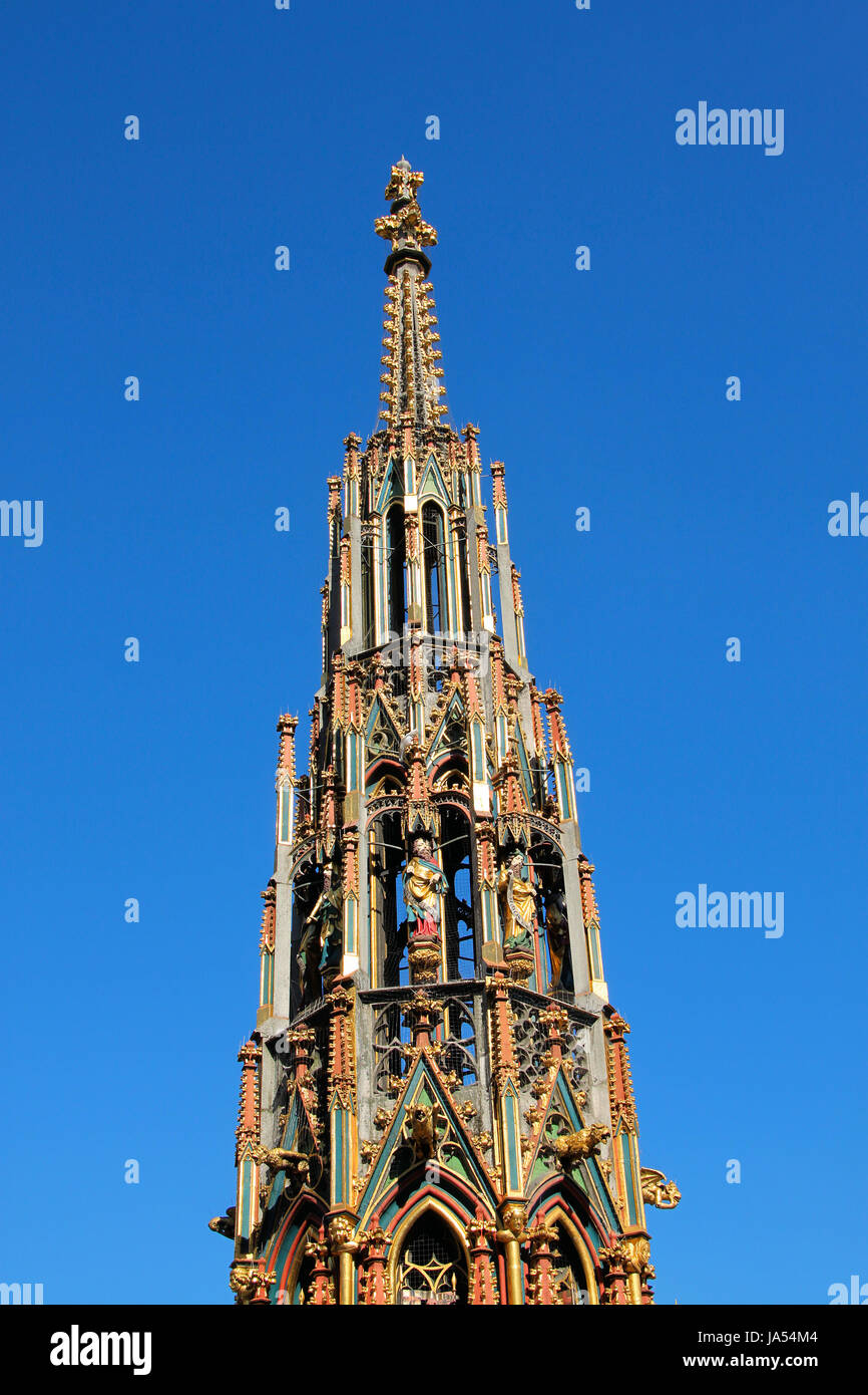 the beautiful fountain in nuremberg Stock Photo Alamy
