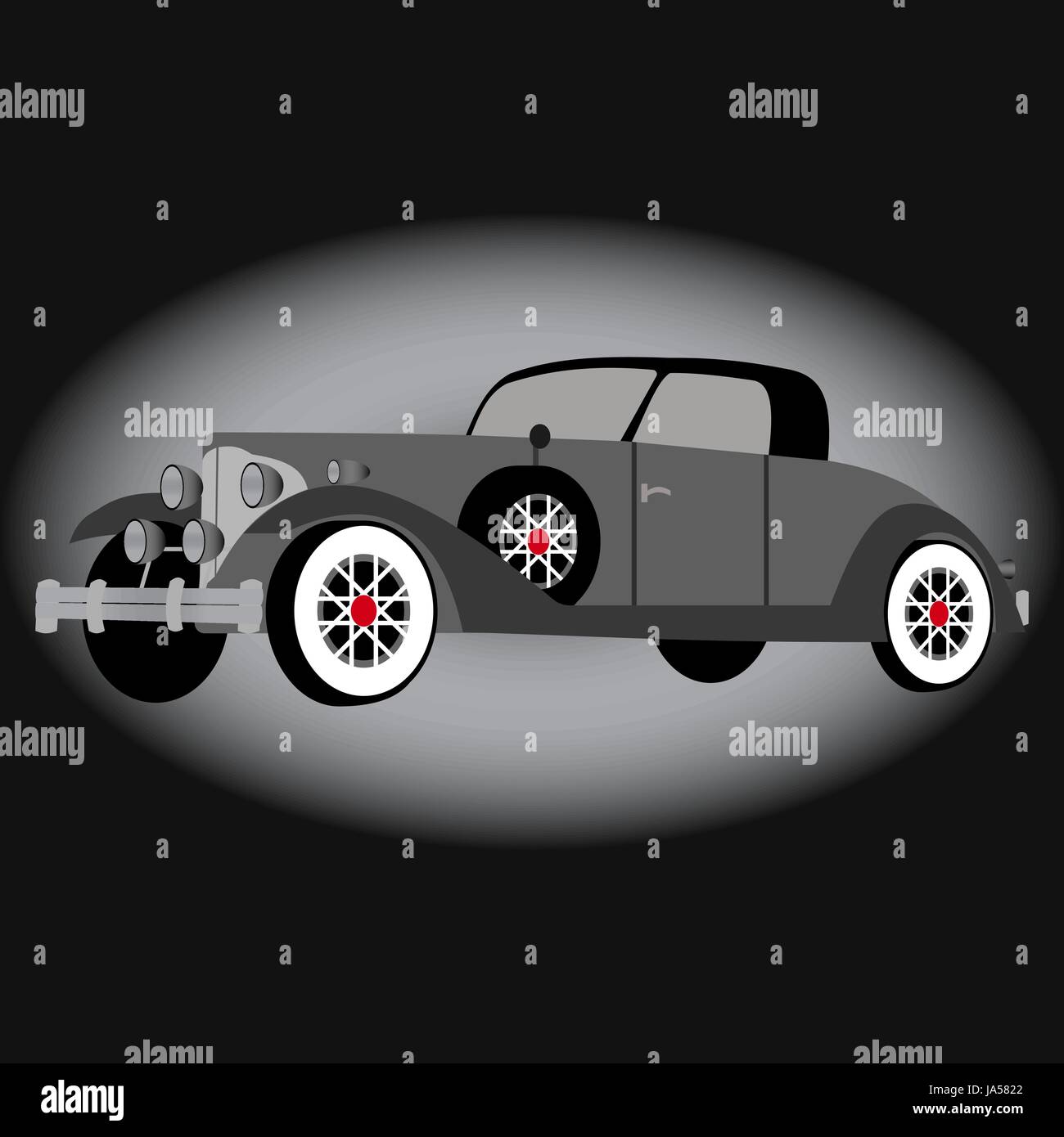Retro car vector illustration Stock Vector Image & Art - Alamy