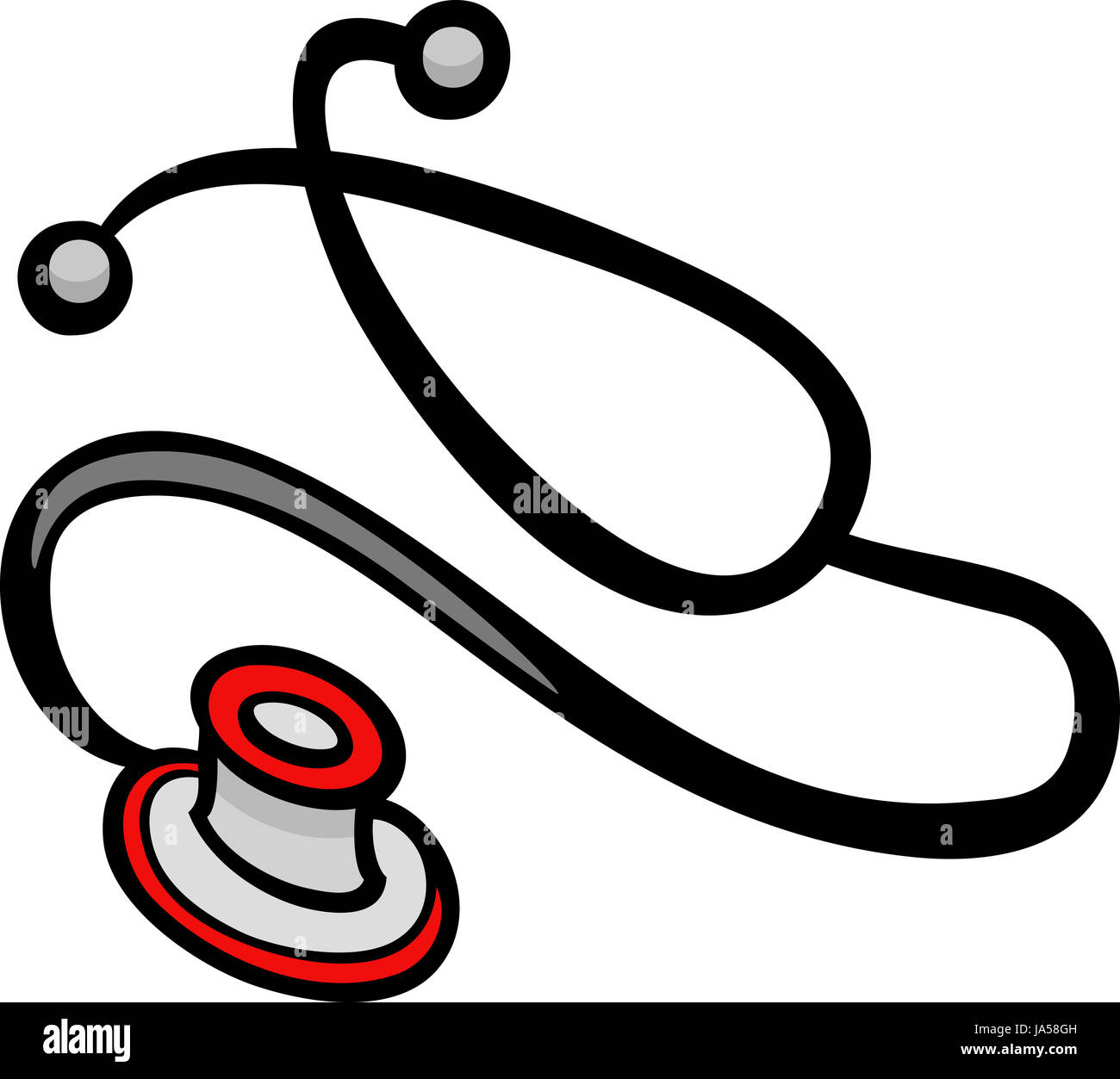 Cartoon Illustration of Stethoscope Clip Art Stock Photo Alamy