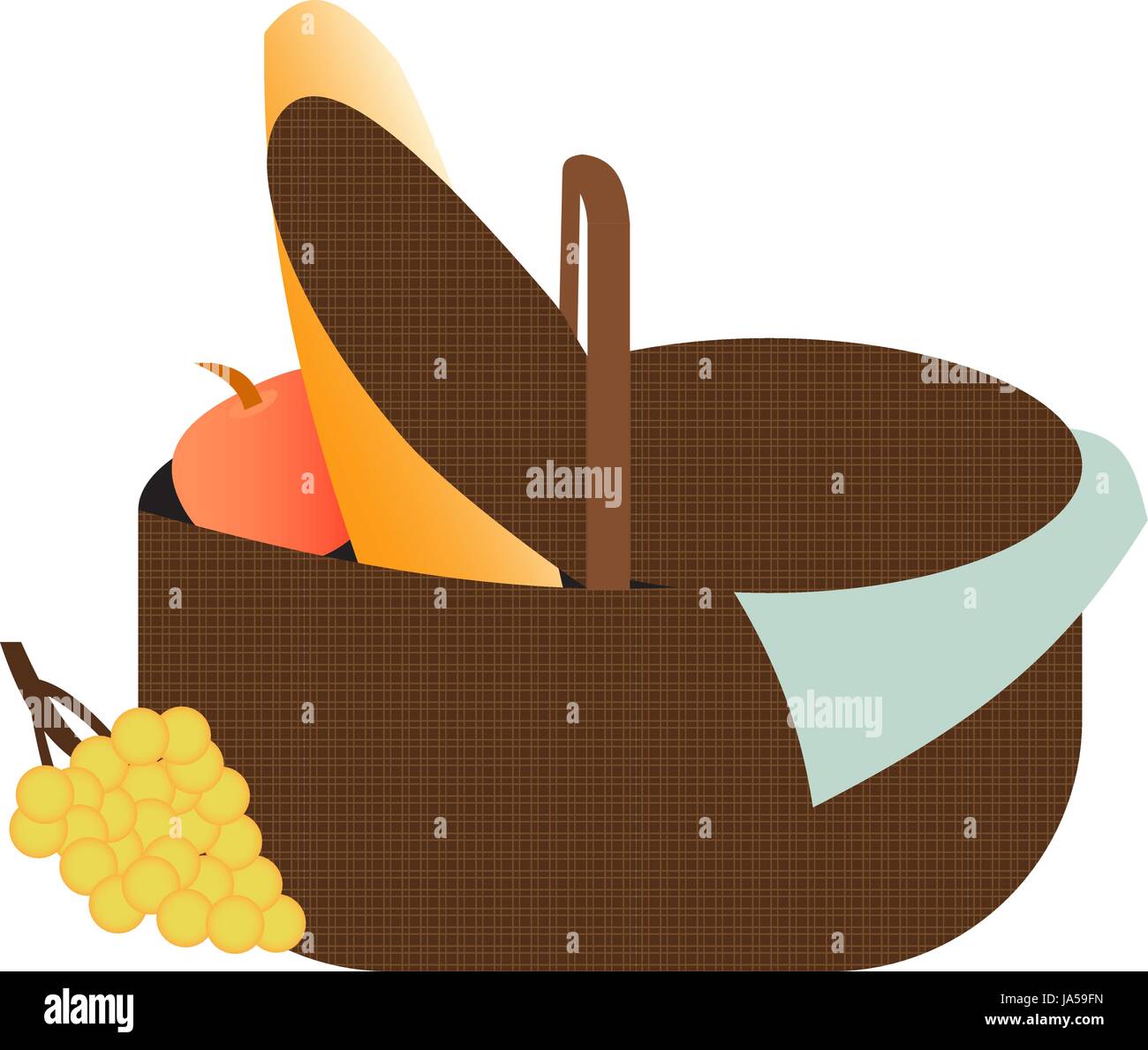 Picnic basket food bag vector illustration Stock Vector Image & Art - Alamy