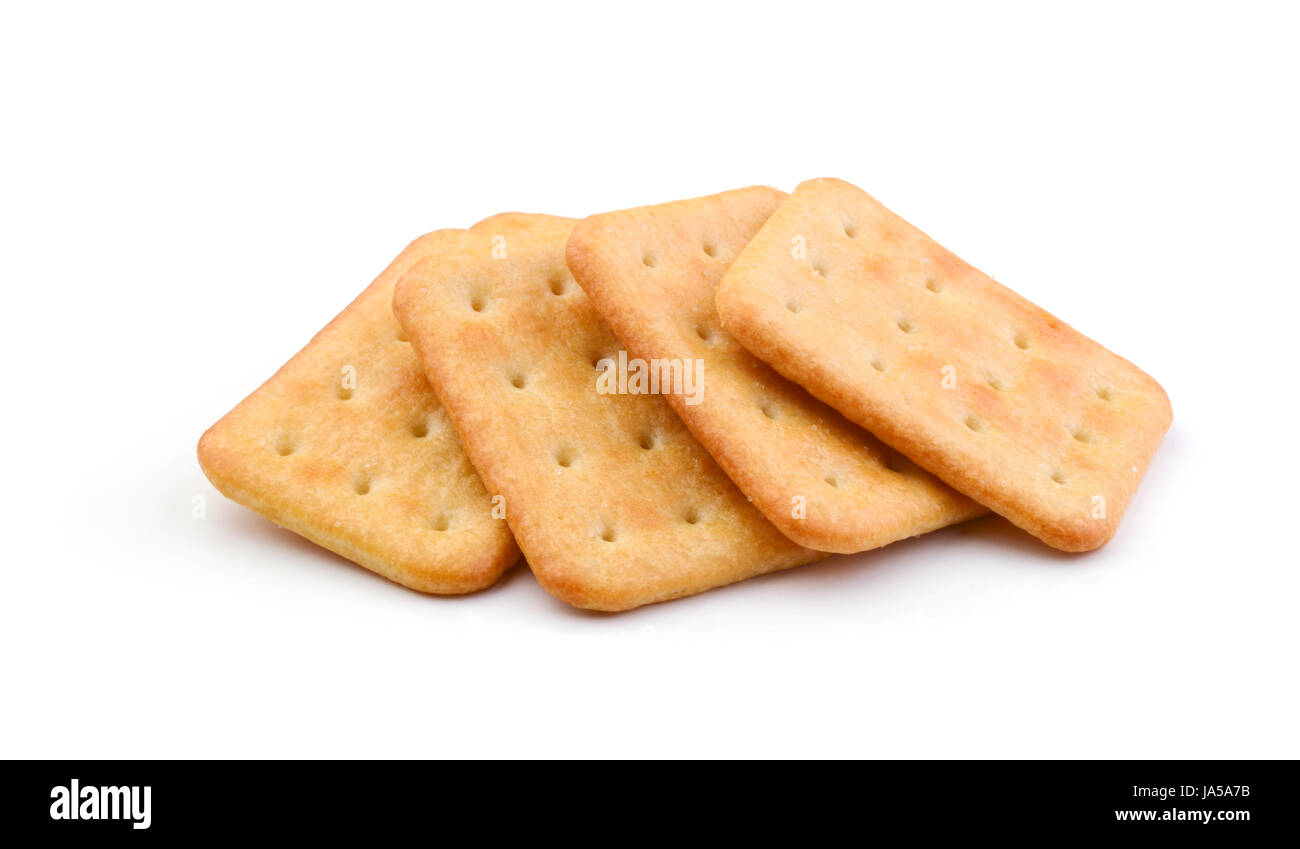 Heap of crackers isolated on white background Stock Photo - Alamy