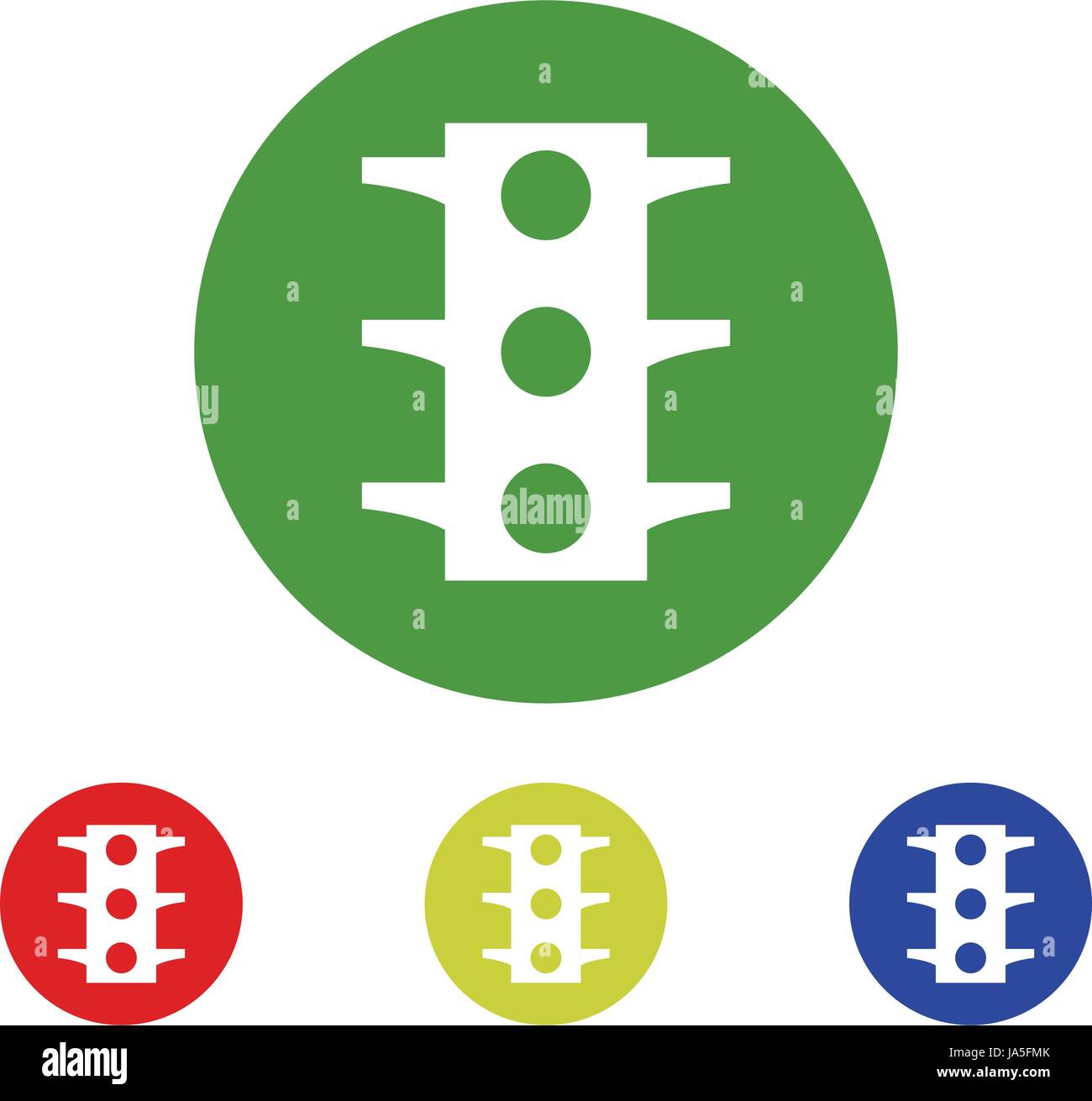 Set of traffic light icon in vector on white background Stock Vector ...