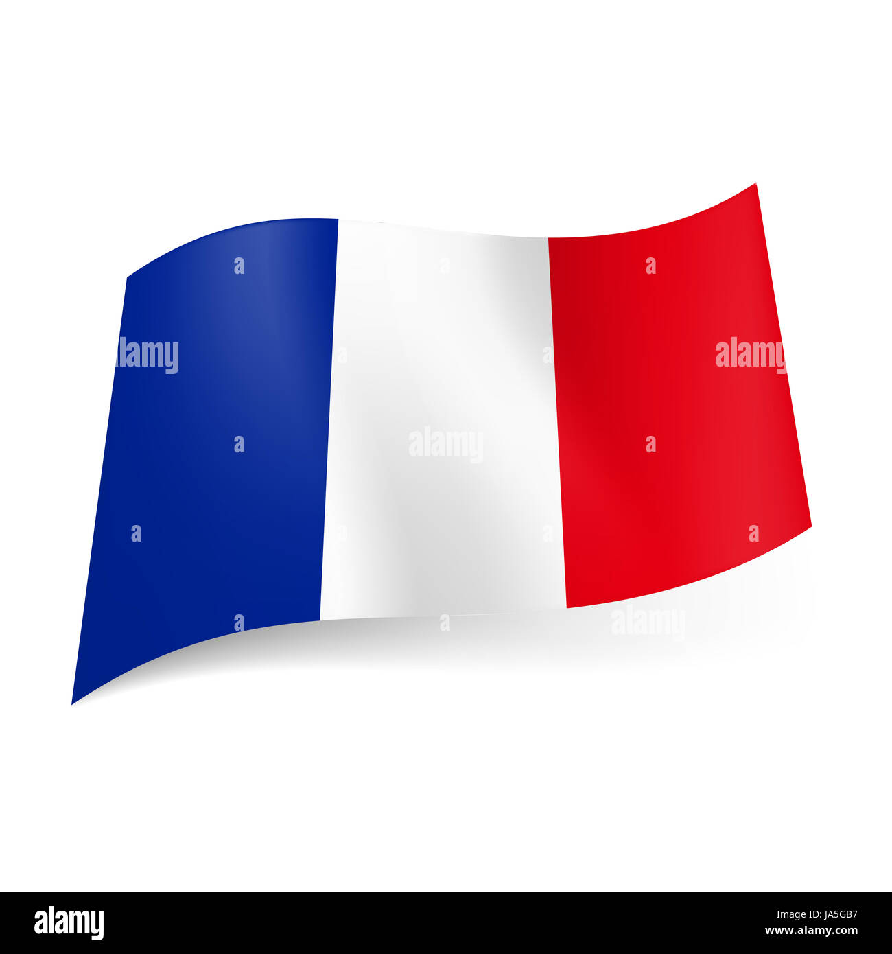 National flag of France: blue, white and red vertical stripes