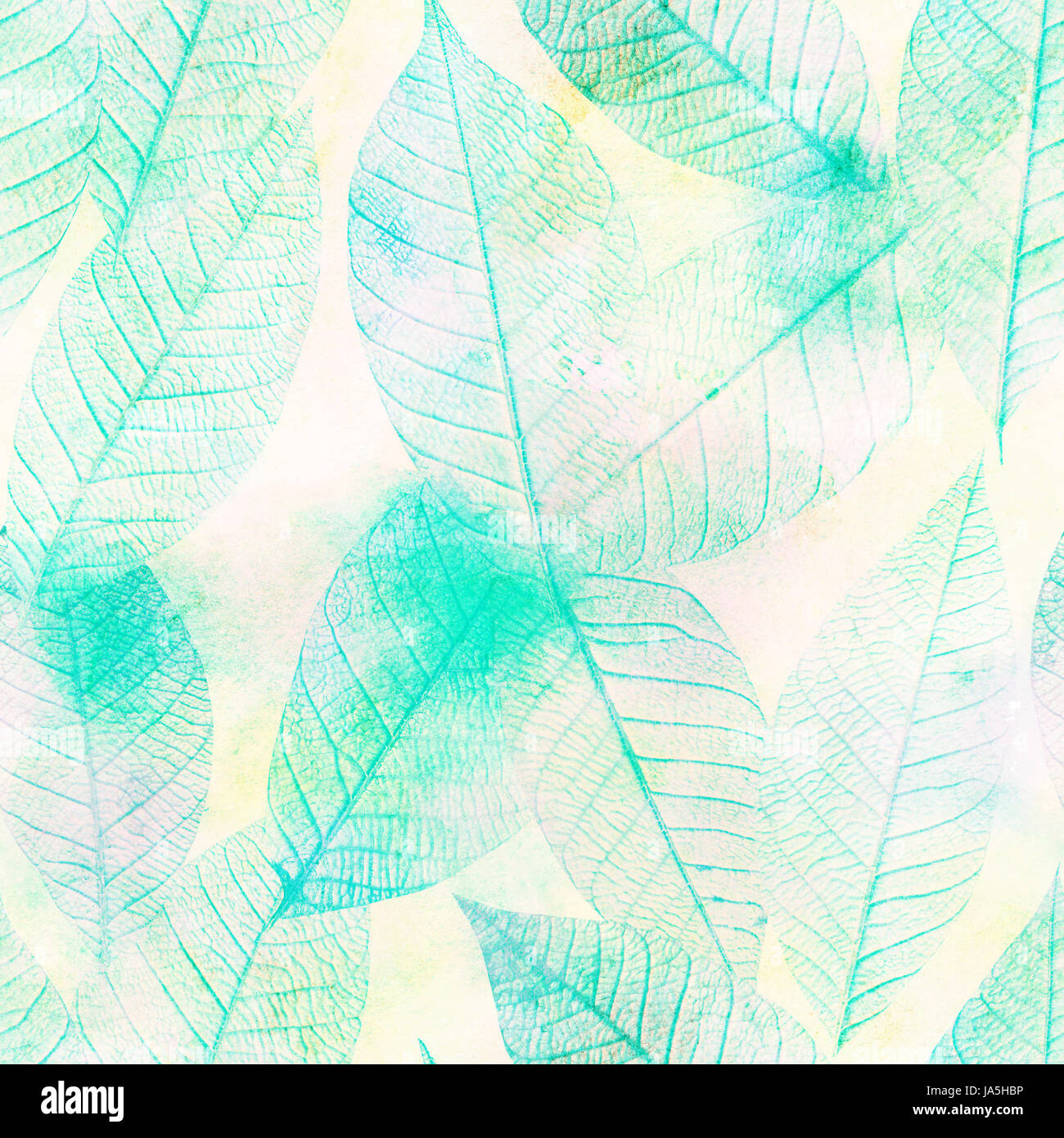 A Seamless Watercolor Background Pattern With Teal Skeleton