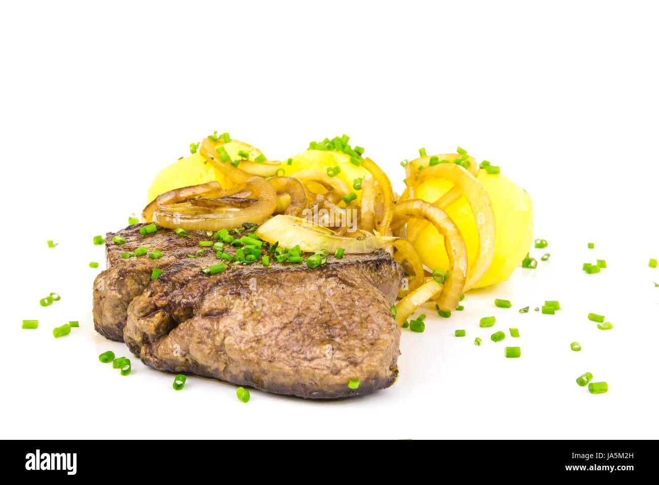 steak potatoes 1 Stock Photo