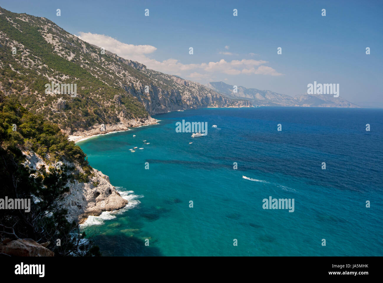 Selvaggio Blu trekking route near Cala Sisine beach, Baunei, Sardinia, Italy Stock Photo