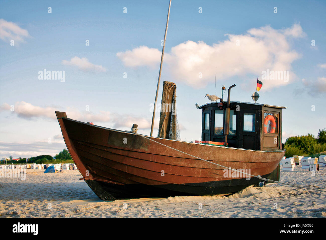 water, baltic sea, salt water, sea, ocean, fishing boat, boat, fishing ship, Stock Photo
