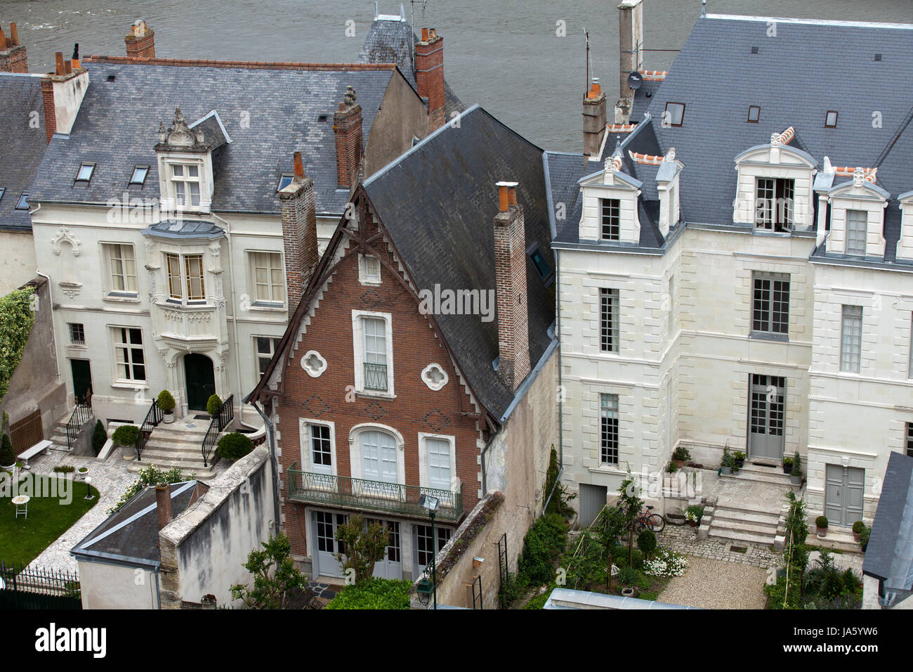 city, town, france, valley, style of construction, architecture, architectural Stock Photo