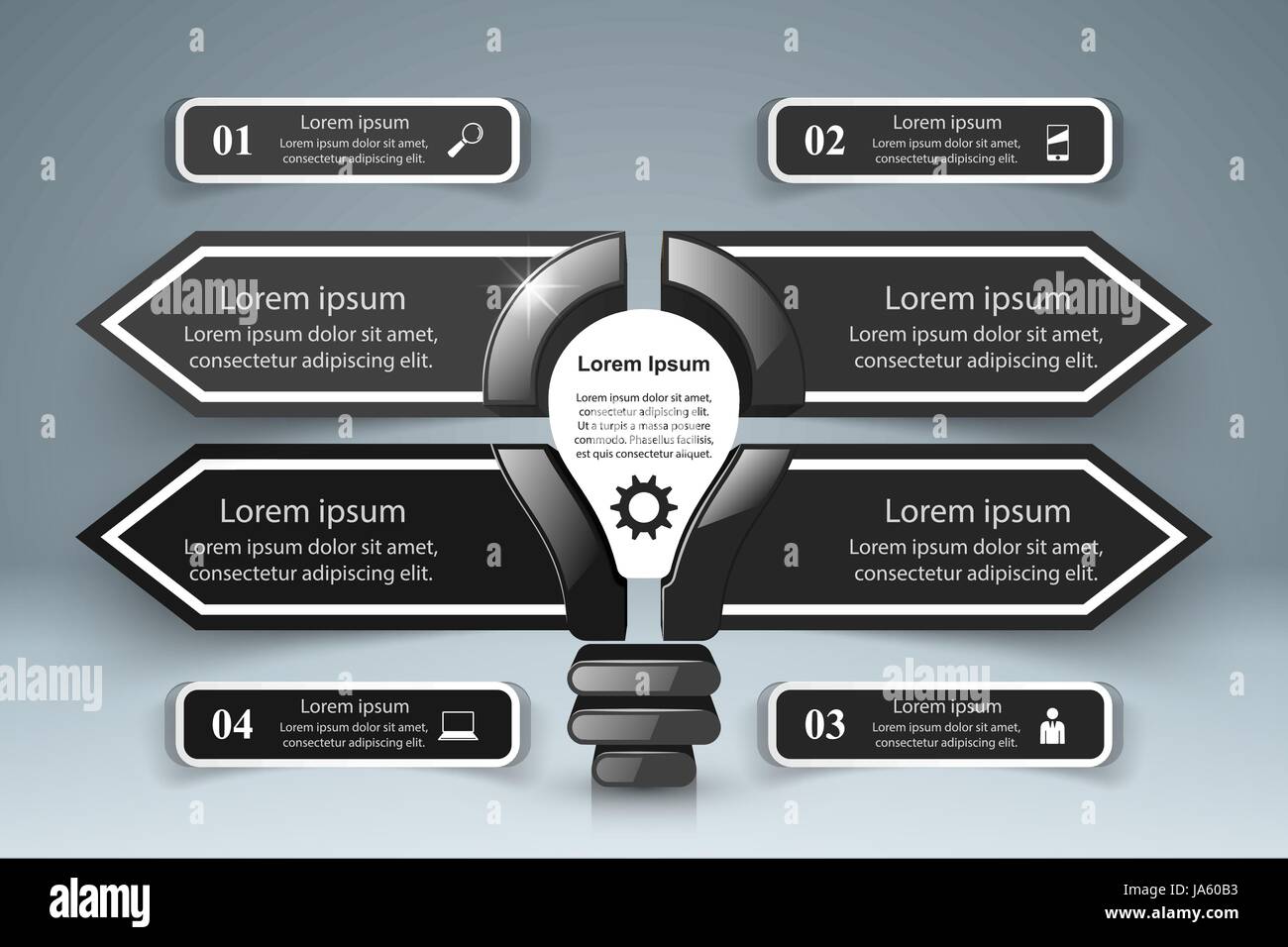 Infographic design. Bulb, Light icon Stock Vector Image & Art - Alamy
