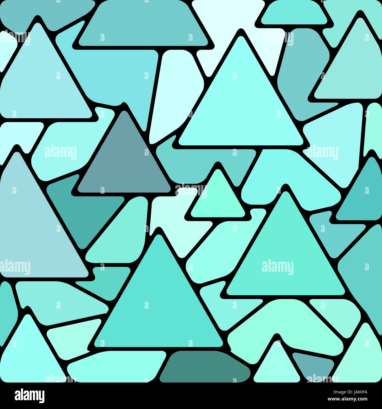abstract vector stained-glass mosaic background - blue triangles Stock ...