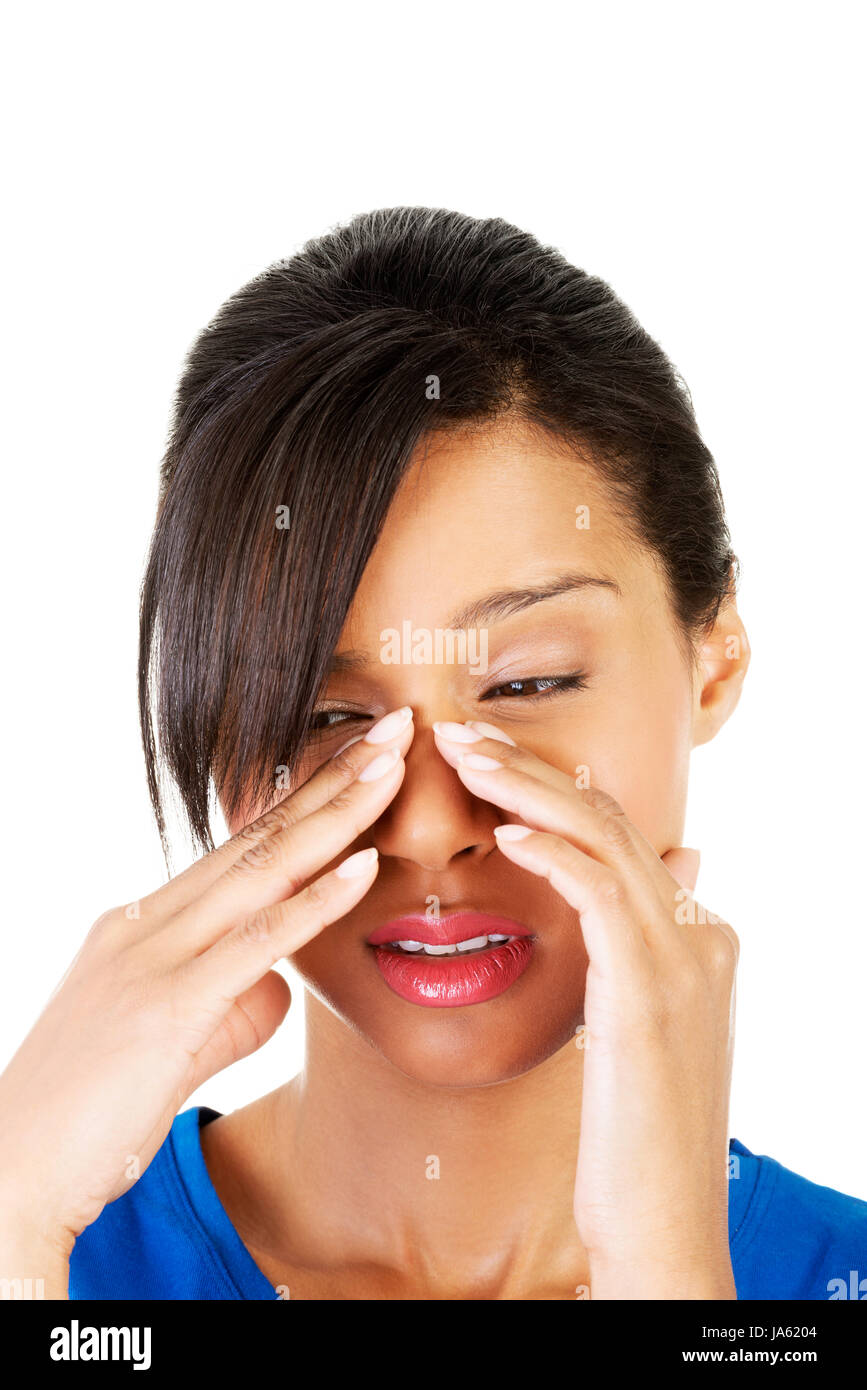 Woman allergies black and white hi-res stock photography and images - Alamy