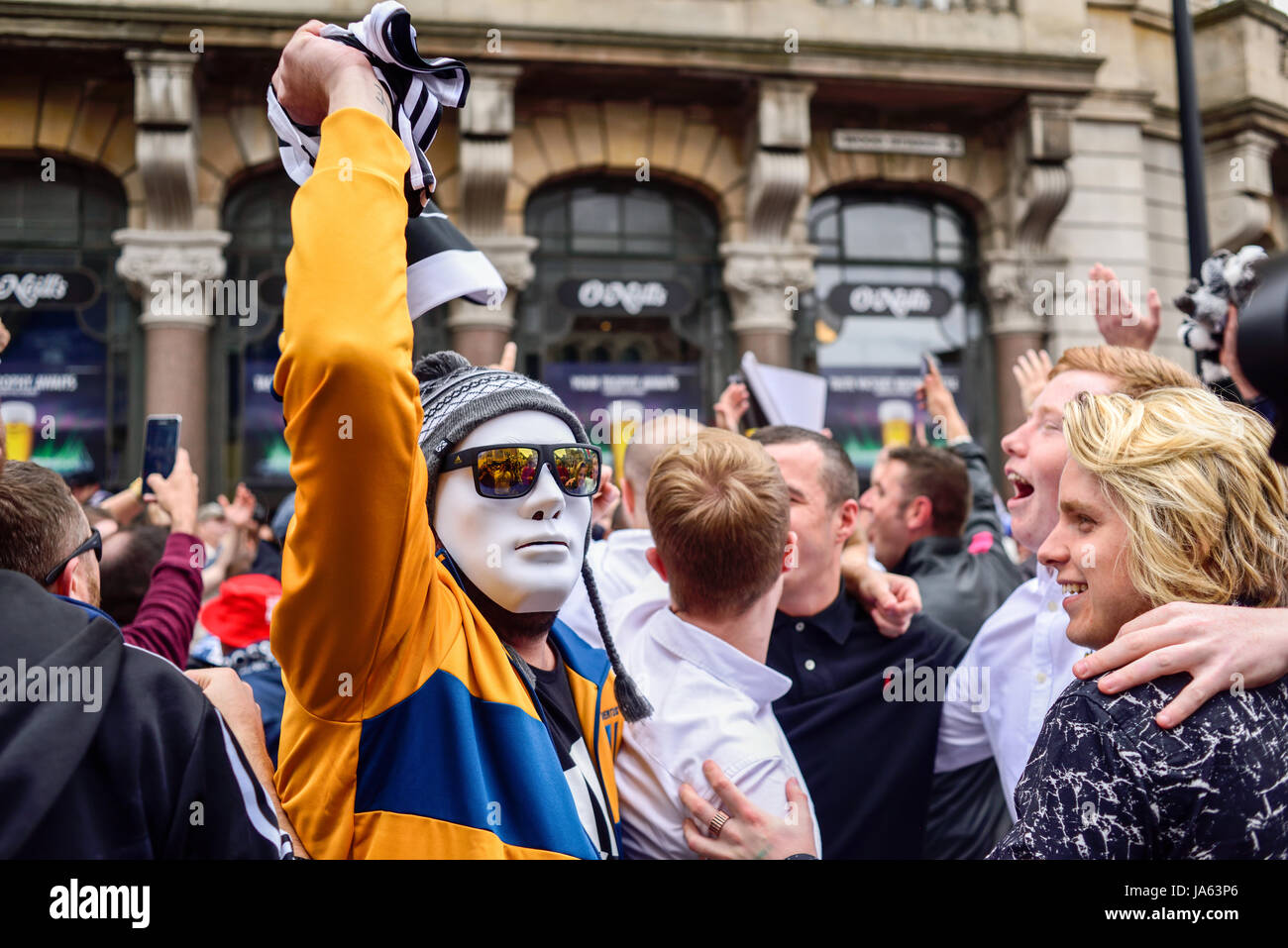 A Juventus Ultra shouts down his megaphone during the Serie A match at  Allianz Stadium, Turin.