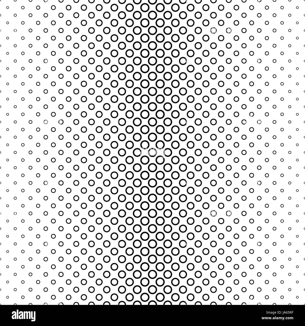 Black and white circle pattern Stock Vector