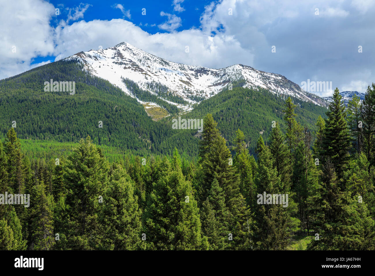 pyramid peak in the swan range of lolo national forest near seeley lake, montana Stock Photo