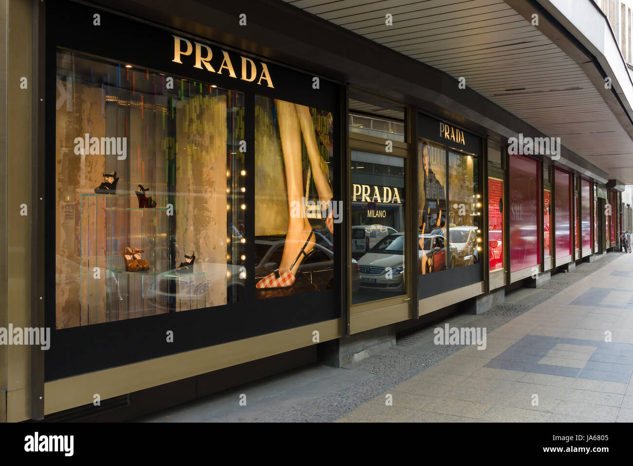 BERLIN - JULY 24: Prada boutique on the Kurfuerstendamm. Prada is an  Italian fashion label specializing in luxury goods for men and women. July  24, 2013, Berlin, Germany Stock Photo - Alamy
