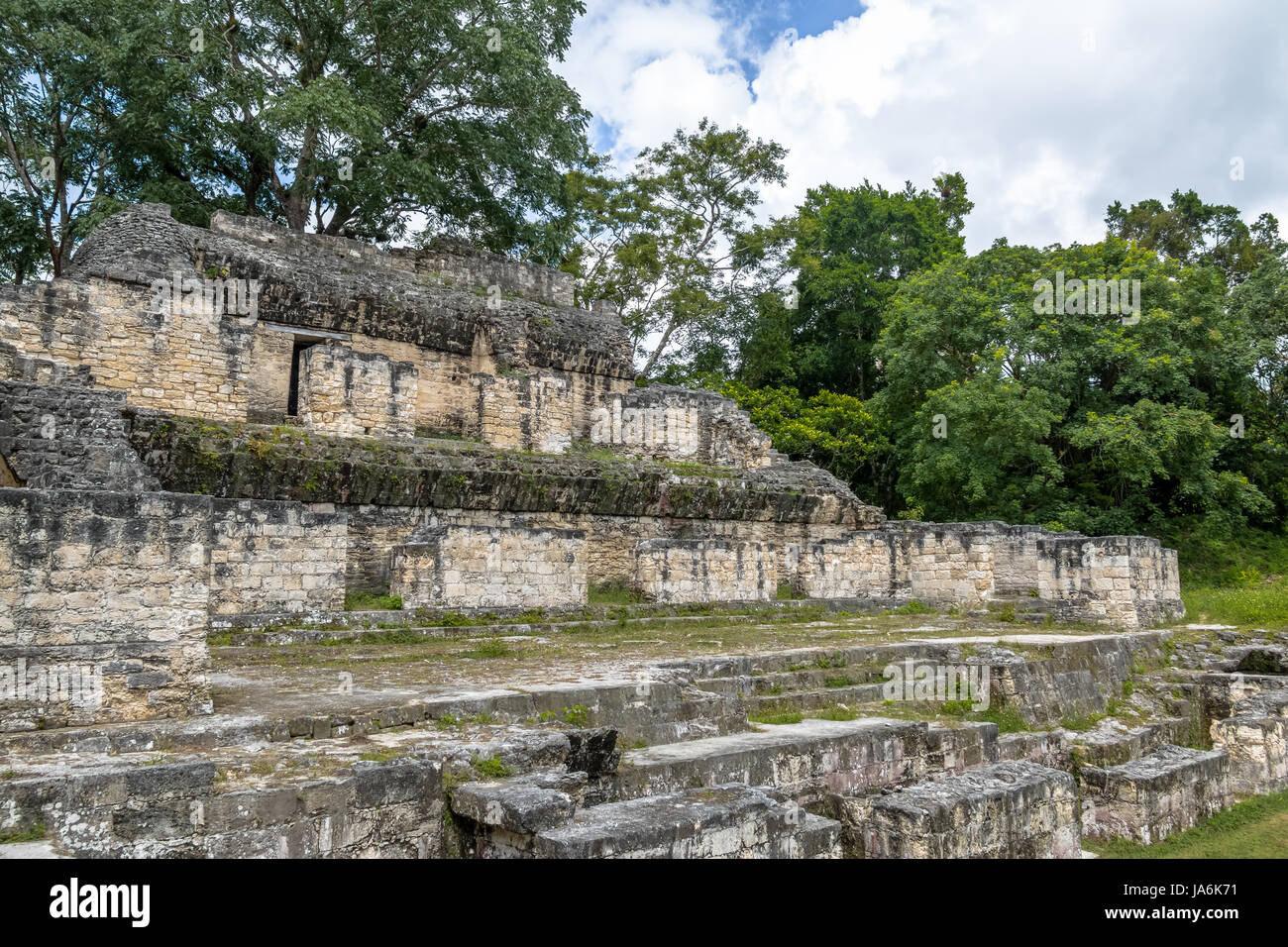 Mayan Ruins at Tikal National Park - Guatemala Stock Photo