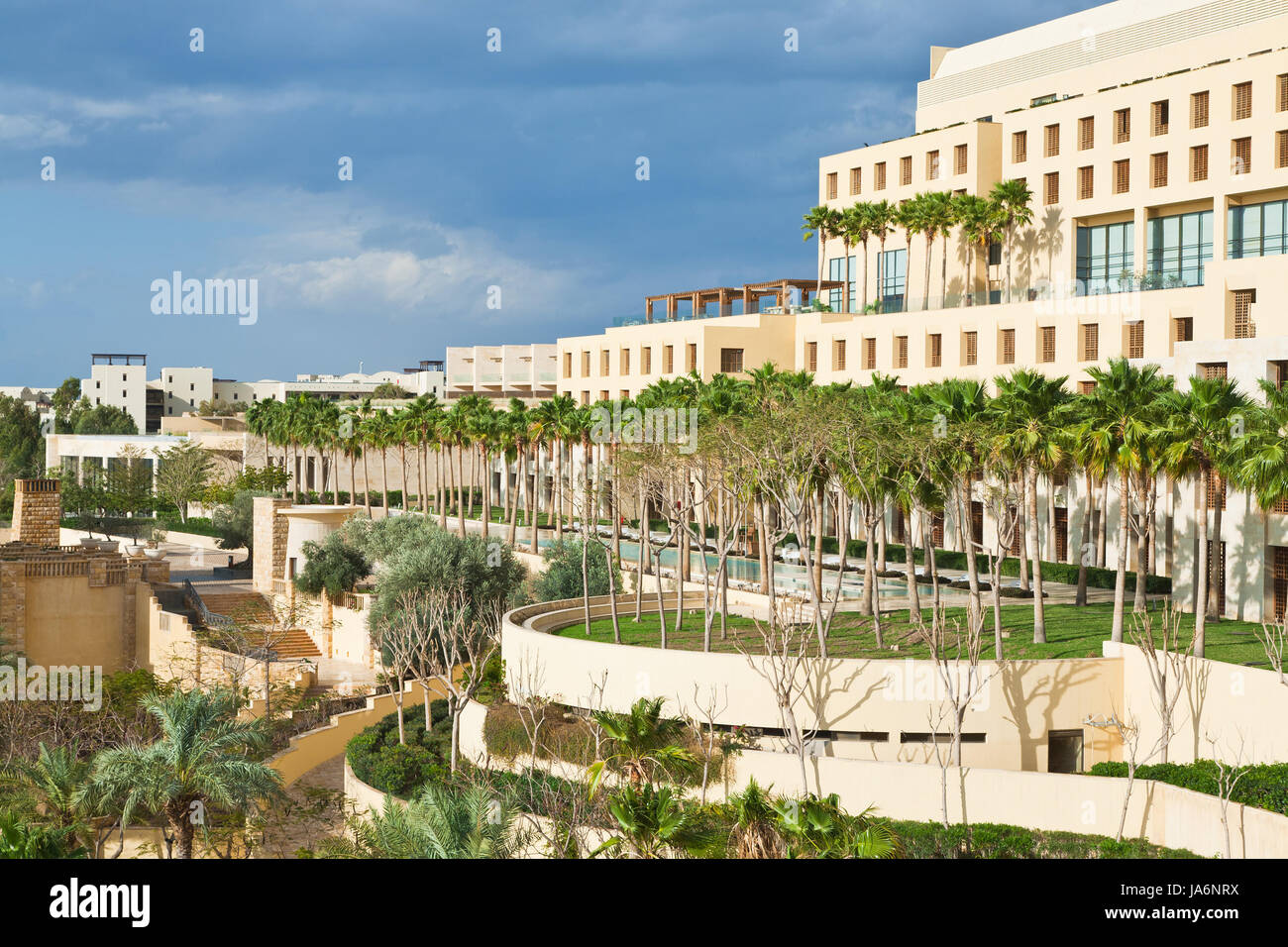 tree, hill, garden, cloud, beach, seaside, the beach, seashore, hotel, jordan, Stock Photo