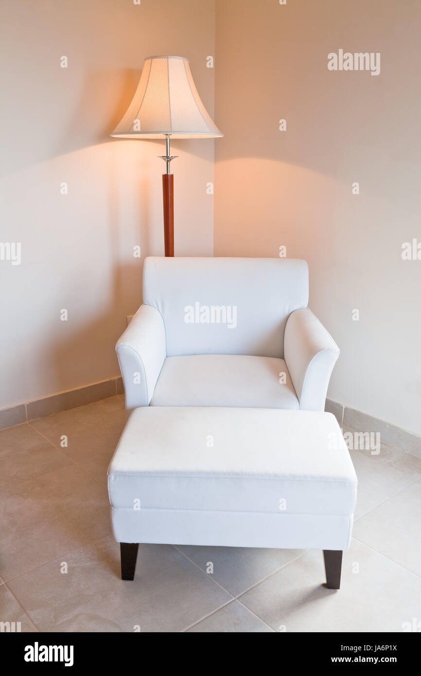 Modern armchair standard lamp hi-res stock photography and images - Alamy