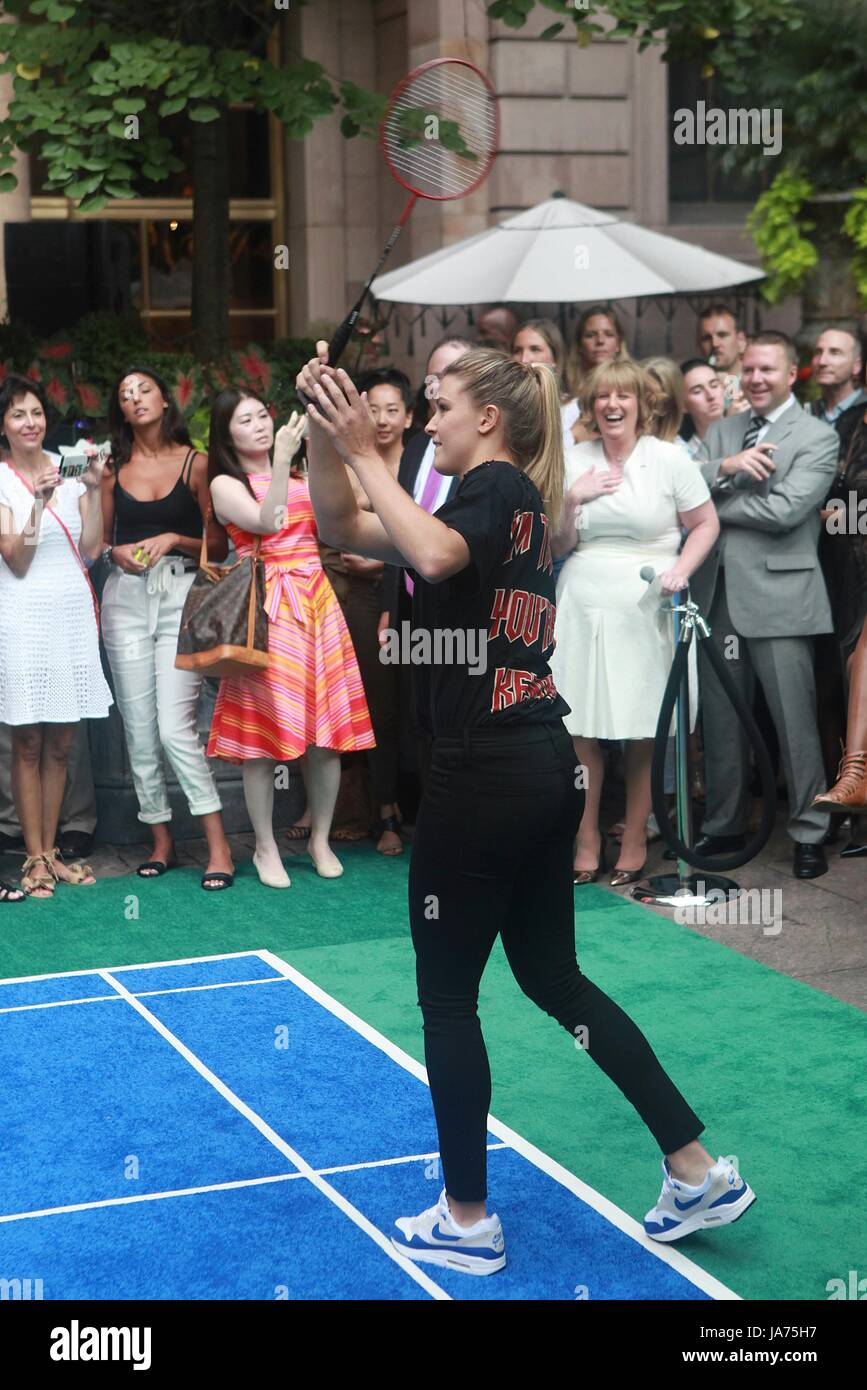 New York, NY, USA. 24th Aug, 2017. Eugenie Bouchard at 2017 Lotte New