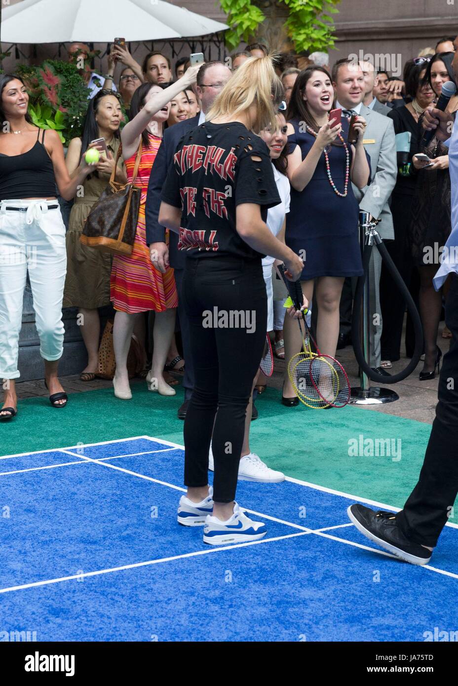 New York, USA. 24th Aug, 2017. Eugenie Bouchard at a public appearance