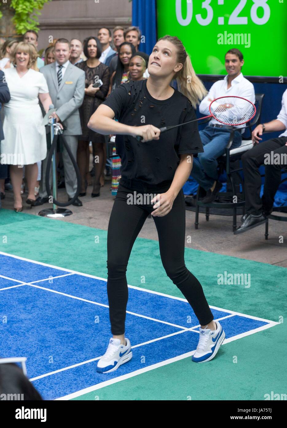 New York, USA. 24th Aug, 2017. Eugenie Bouchard at a public appearance