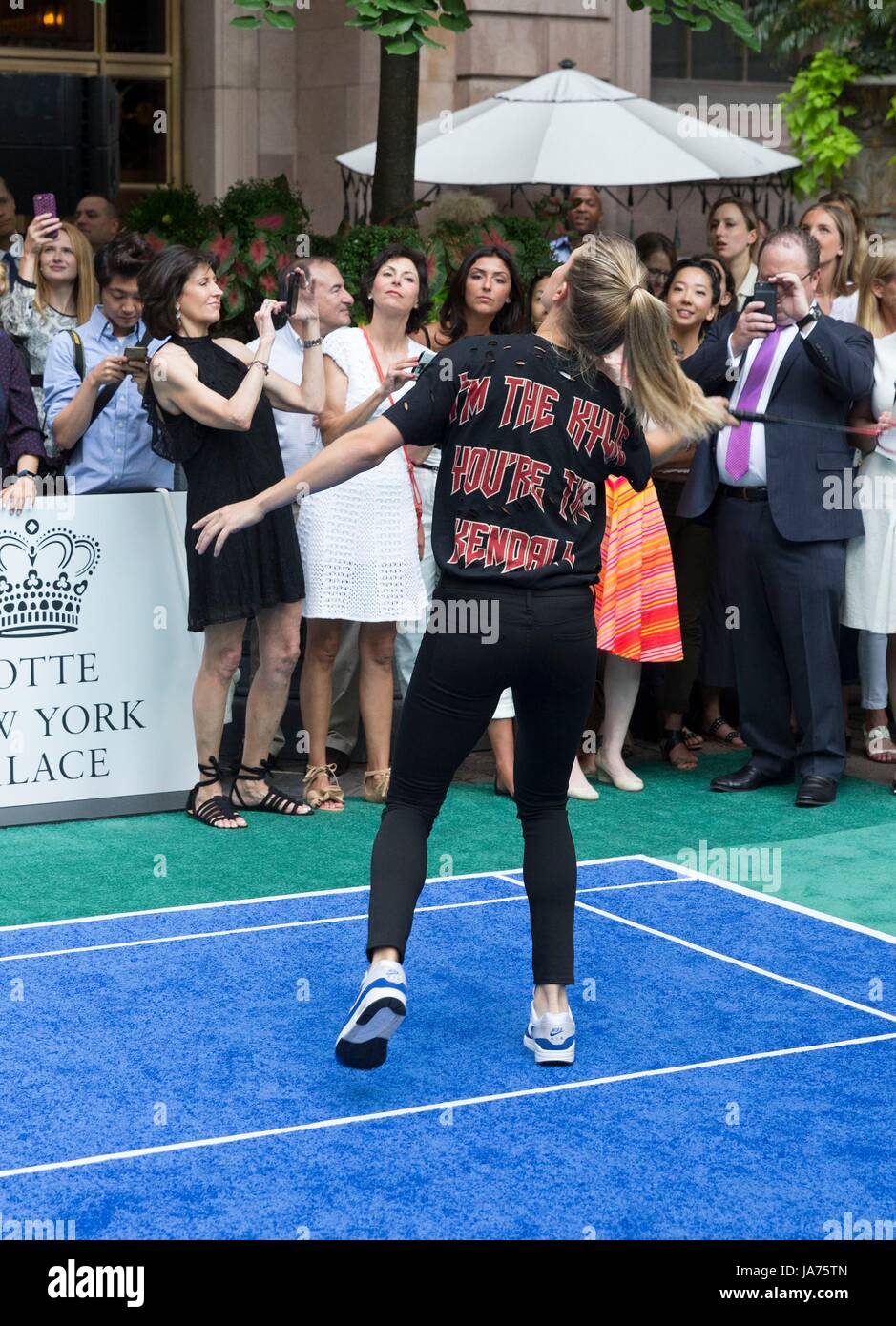 New York, USA. 24th Aug, 2017. Eugenie Bouchard at a public appearance